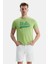 Margan Yeşil Bisiklet Yaka Baskılı Erkek Tshirt 1