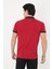 Erkek Yakalı Slim Fit Baskılı T-Shirt - Kırmızı 2