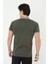 Erkek Yakalı Slim Fit Baskılı T-Shirt - Haki 2