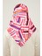 Pembe Fırça Desen Twill Eşarp 4
