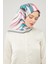Gri Çizgili Desen Trend Twill Eşarp 2