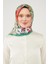Yeşil Mine Çiçeği Trend Twill Eşarp 3