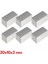 20 Adet 20X10X2 mm Neodyum Mıknatıs , Köşeli N35 Nikel Kaplamalı Ürün 1