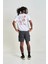 Bisiklet Yaka Breaking Down Baskılı Beyaz Oversize Erkek T-Shirt 5