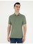Erkek Haki Slim Fit Merserize Tişört 50288947-VR027 3