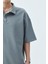 Polo Yaka Basıc Oversıze T-Shırt-Açık Füme 4