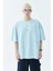 Dıstressed Oversıze Tshirt-Açık Mavi 1