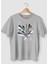 Büyük Beden Renkli Şans Tüyü Baskılı Pamuk Oversize Kadın Tshirt 1
