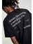 Bisiklet Yaka Discovery Baskılı Siyah Oversize Erkek T-Shirt 4