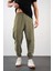 Erkek Relax Fit Kalıp Lastikli Paça Jogger Pantolon 3