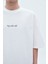 Baskılı Oversıze T-Shırt-Ekru 4