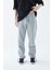Gri Stoper Paça Oversize Eşofman Alt 4