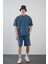 Baskılı Oversize Kalıp Unisex Şort Takım 1