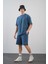 Baskılı Oversize Kalıp Unisex Şort Takım 2