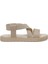 CS22053 4fx Bej Kadın Düz Sandalet 1