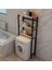 Metal Ahşap Banyo Çamaşır Makinesi Üstü Raf Düzenleyici 2