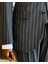 Italyan Stil Slim Fit Çizgili Ceket Pantolon Takım Elbise Antrasit T11932 4