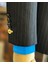 Italyan Stil Slim Fit Çizgili Ceket Beli Bağlamalı Pantolon Takım Elbise Siyah T11814 3