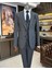 Italyan Stil Slim Fit Ceket Yelek Pantolon Takım Elbise Antrasit T11396 5