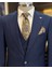 Italyan Stil Ceket Yelek Pantolon Takım Elbise Lacivert T9932 2