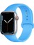 Apple Watch 2/ 3/ 4/ 5/ 6/ 7/ 8/ Se/ Ultra Kayış 42/ 44/ 45/ 49MM Yumuşak Renkli Silikon Large Kordon - Mavi 1