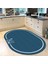 Dijital Baskılı Kaymaz Taban Yıkanabilir Oval Mutfak Halısı Yolluk, V-O-Mutfak-06-Mavi, 2