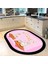 Dijital Baskılı Kaymaz Taban Yıkanabilir Oval Mutfak Halısı Yolluk, V-O-Mutfak-18-Pembe, 2