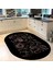Dijital Baskılı Kaymaz Taban Yıkanabilir Oval Mutfak Halısı Yolluk, V-O-Mutfak-35-Siyah, 2
