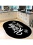 Dijital Baskılı Kaymaz Taban Yıkanabilir Oval Mutfak Halısı Yolluk, V-O-Mutfak-41-Siyah, 2