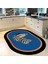Dijital Baskılı Kaymaz Taban Yıkanabilir Oval Mutfak Halısı Yolluk, V-O-Mutfak-13-Mavi, 2