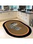 Dijital Baskılı Kaymaz Taban Yıkanabilir Oval Mutfak Halısı Yolluk, V-O-Mutfak-13-Kahve, 2
