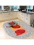Dijital Baskılı Kaymaz Taban Yıkanabilir Oval Mutfak Halısı Yolluk, V-O-Mutfak-45-Kırmızı, 2