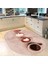 Dijital Baskılı Kaymaz Taban Yıkanabilir Oval Mutfak Halısı Yolluk, V-O-Mutfak-22-Pembe, 2