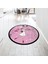 Dijital Baskılı Kaymaz Taban Yıkanabilir Yuvarlak Mutfak Halısı Yolluk, V-Y-Mutfak-03-Pembe, 1