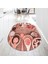 Dijital Baskılı Kaymaz Taban Yıkanabilir Oval Mutfak Halısı Yolluk, V-O-Mutfak-29-Pembe, 1