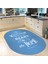 Dijital Baskılı Kaymaz Taban Yıkanabilir Oval Mutfak Halısı Yolluk, V-O-Mutfak-15-Mavi, 2
