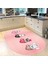 Dijital Baskılı Kaymaz Taban Yıkanabilir Oval Mutfak Halısı Yolluk, V-O-Mutfak-07-Pembe, 2