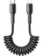 Travel Serisi 30W Araç Sarmal Hızlı Şarj Kablosu Type-C'den Lightning 1,5 Metre 1