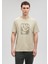 Baskılı Erkek Bej Tişört - M0612033-70186 3