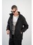 Önü Çıt Çıt Kapamalı Sırtı Baskılı Ayarlanabilir Kapuşonlu Oversize Kalıp Unisex Yağmurluk 4