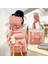 Yucama 5 Parça Sırt Çantası Kadın Sırt Çantası Laptop Çantası Su Geçirmez Seyahat Öğrenci Okul Çantası Seyahat Sırt Çantası Büyük Kapasiteli Aksesuarlarla - Pink (Yurt Dışından) 2