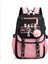 Venta Caliente Kore Juvenil Blackpink USB Bağlantı Noktası Sırt Çantası Siyah - Pembe (Yurt Dışından) 1