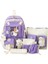 Heamor Kawaii Sırt Çantası 5 Adet Set Estetik Okul Çantaları 17IN Rozet ve Kolye Ile Sevimli Kitap Çantası, Omuz Çantası, Kalem Kutusu, Bez Çanta, Küçük Çanta - Purple (Yurt Dışından) 2