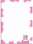 Desenli Memopad A6 Küçük Boy 40 Yaprak Cow Pink 1