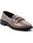 Platin Taşlı Kadın Loafer Ayakkabı K01003666636 2
