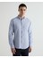 Erkek Mavi Regular Fit Klasik Yaka Çizgili Gömlek 3824157T.407 1