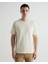 Erkek Krem Regular Fit Bisiklet Yaka T-Shirt 2033018.130 1