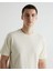 Erkek Krem Regular Fit Bisiklet Yaka T-Shirt 2033018.130 4