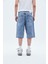 Lazer Detaylı Bermuda Denim Şort 5