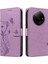 Xiaomi Redmi A3 Için Flip Case El Kayışı ve Kart ile Kabartmalı Kelebek (Yurt Dışından) 1